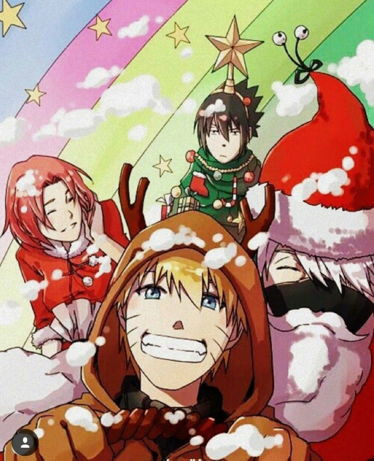 Наруто и Саске Рождество