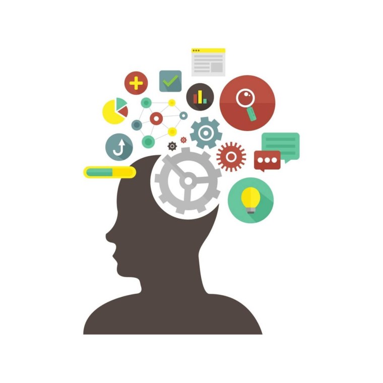 Креативное мышление на белом фоне