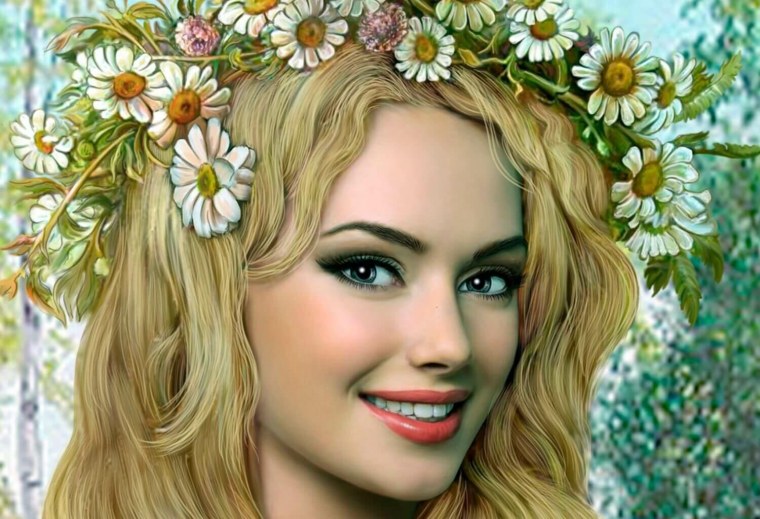 Лицо девушки весны
