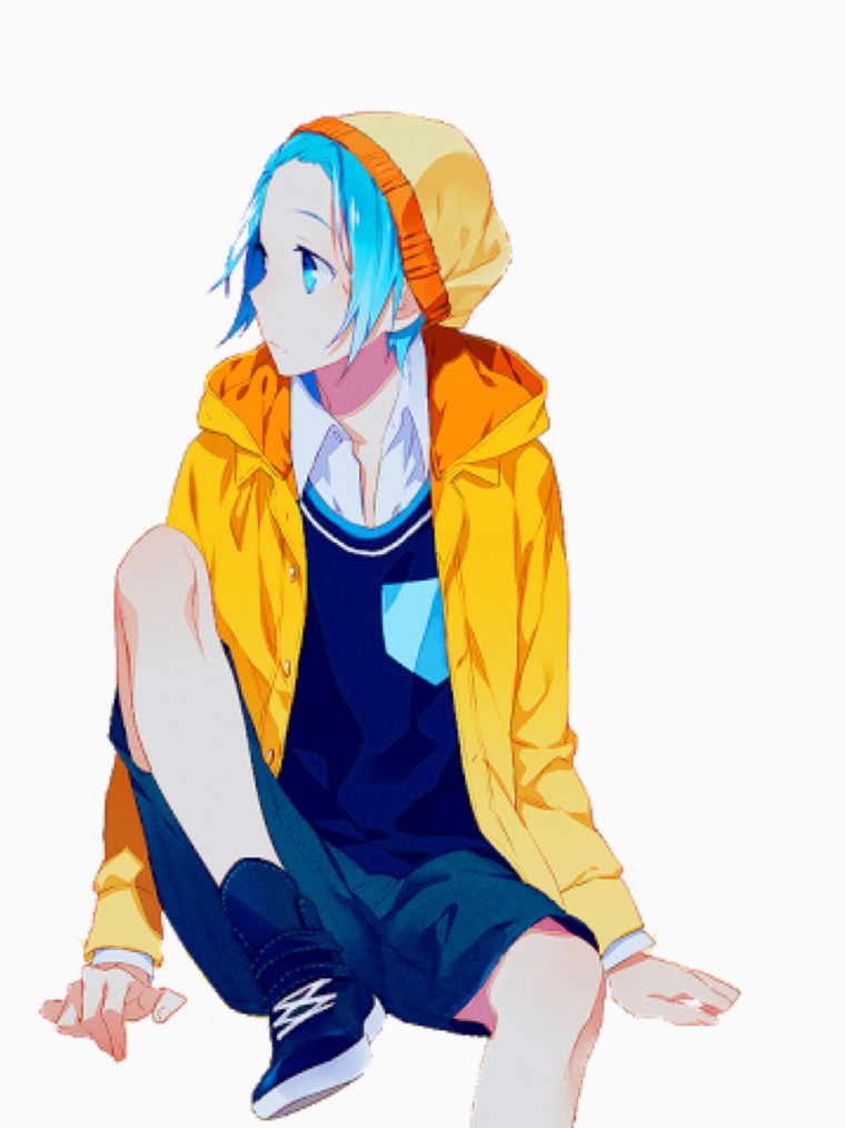 Девушка с голубыми глазами и волосами