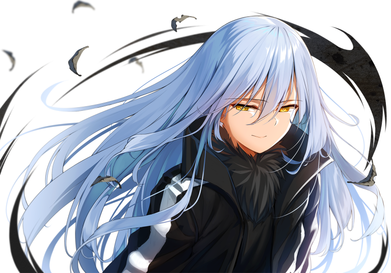 Аниме девушка с синими волосами