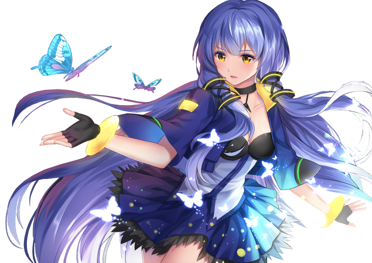 Хатсуне Мику с зелеными волосами