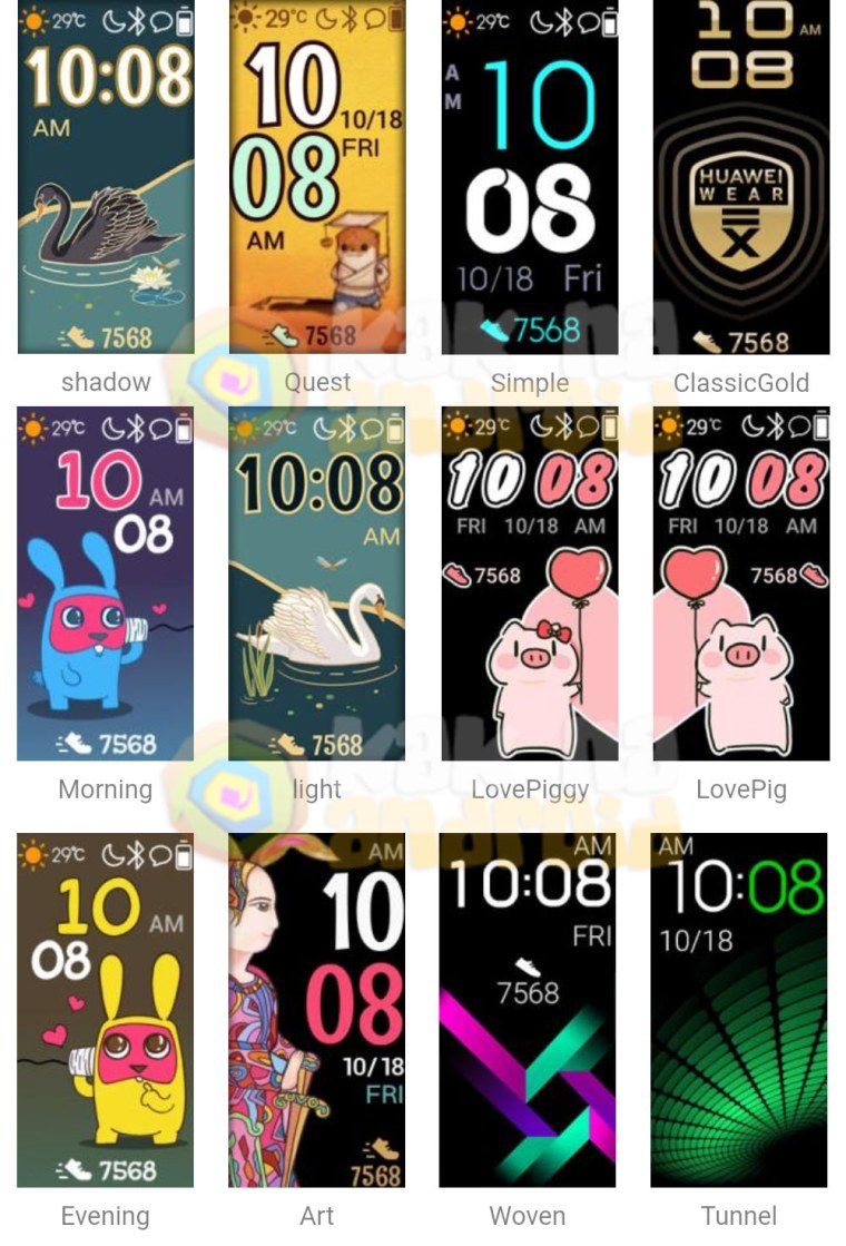 Темы с часами для Хуавей