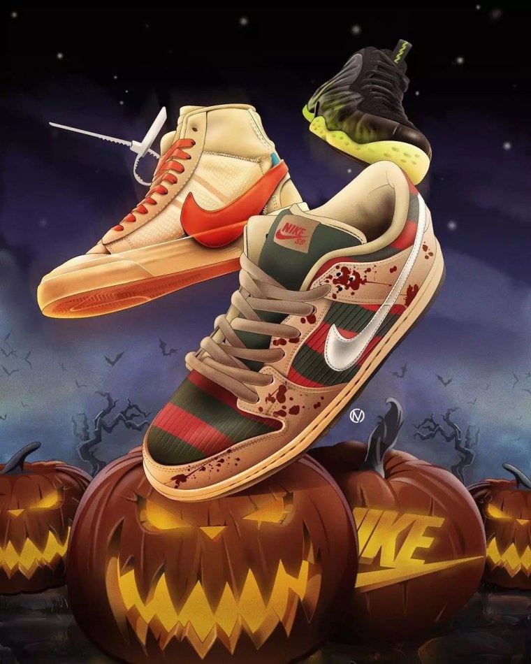 Кроссовки найк Джордан Хэллоуин