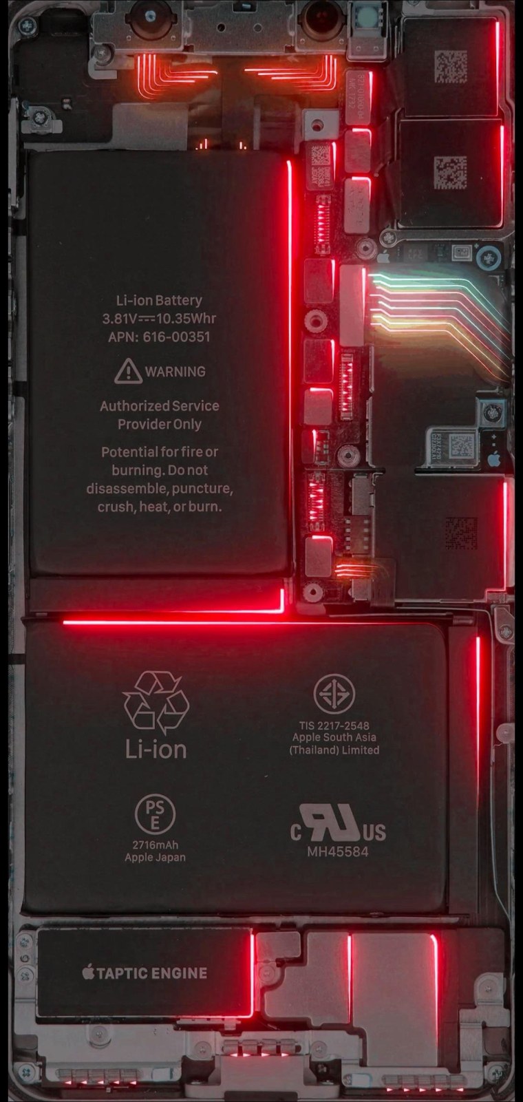 Обои внутренности iphone 7