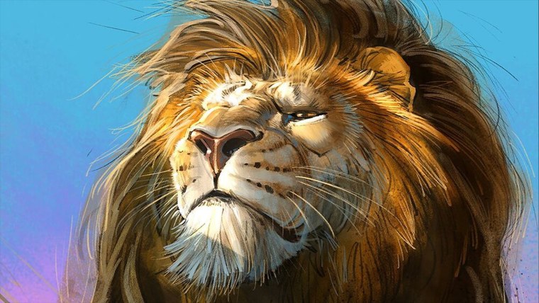 Лев обои