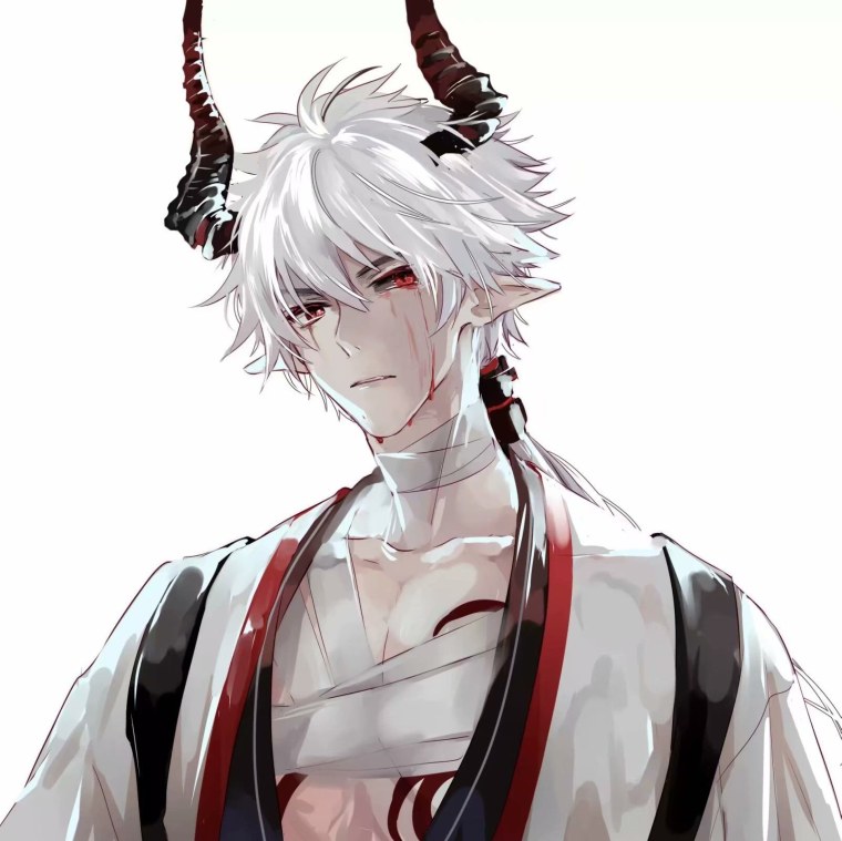 Аниме беловолосый демон