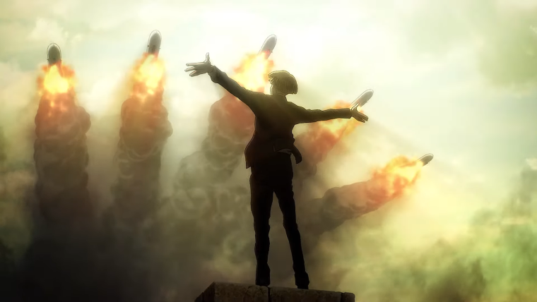 Атака титанов 4 сезон дирижабли