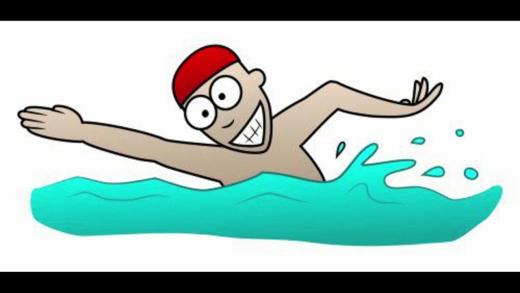 Мультяшные пловцы