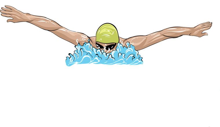 Пловец брассом вектор
