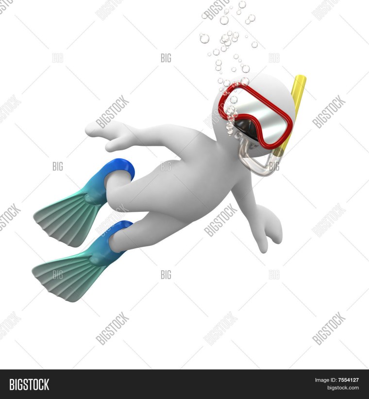 Человечек плавает