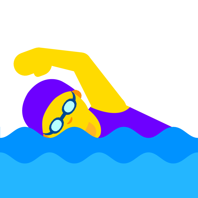 Смайлик плавает