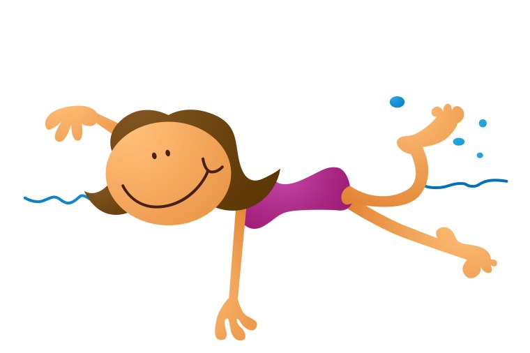 Плавать на белом фоне