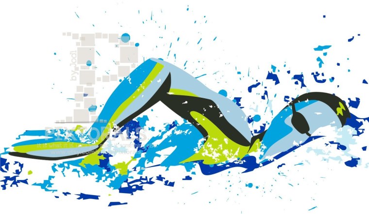 Пловец брассом вектор