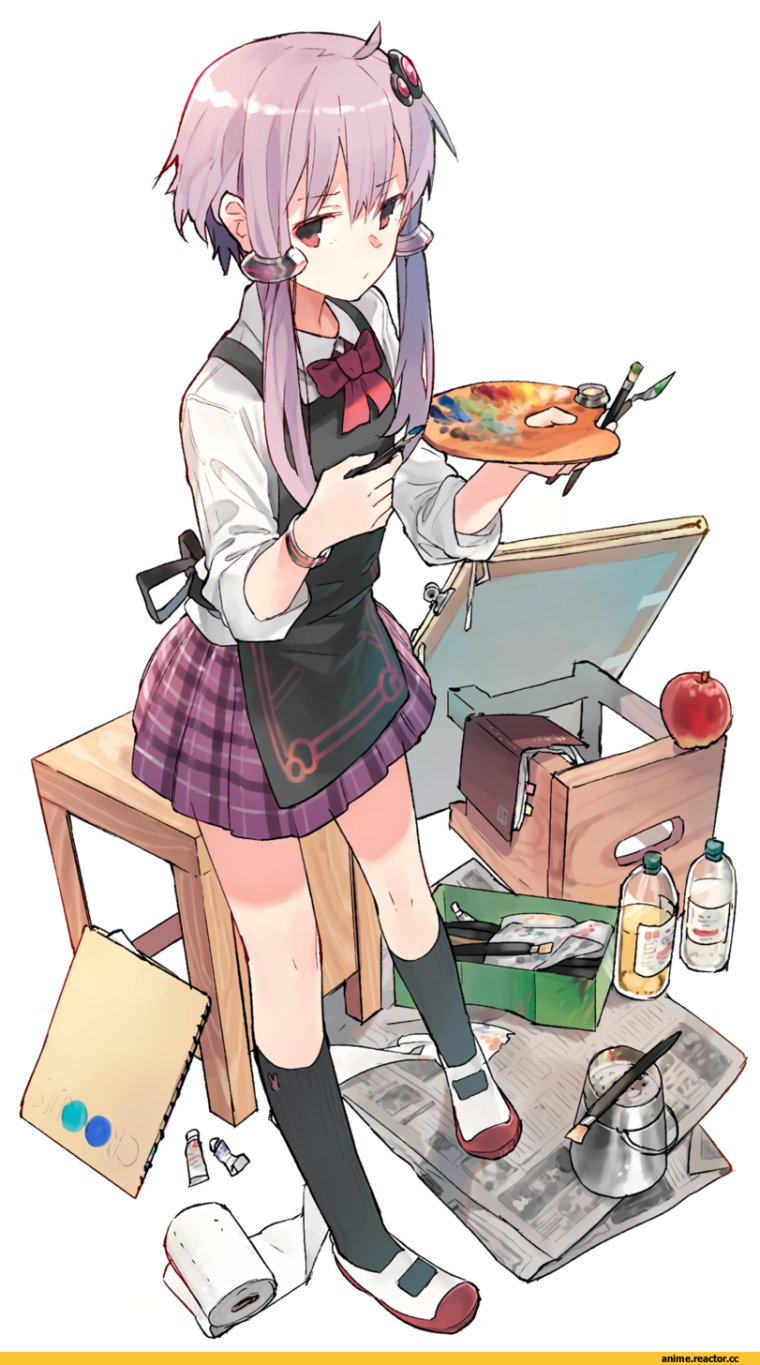 Аниме девушка художник