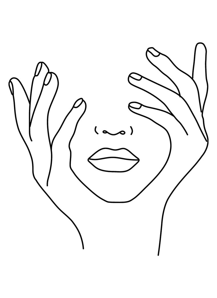 Лицо одной линией