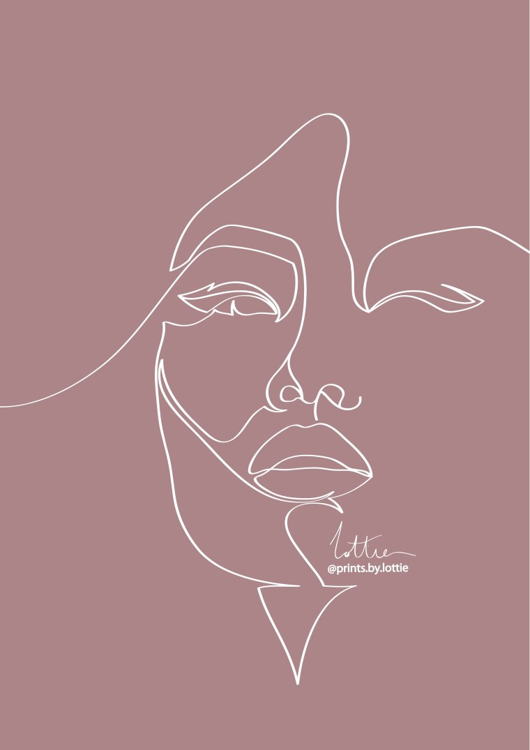 Лицо одной линией