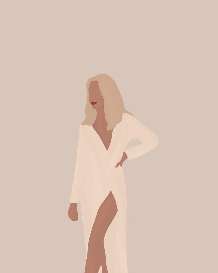 Иллюстрация девушка Минимализм