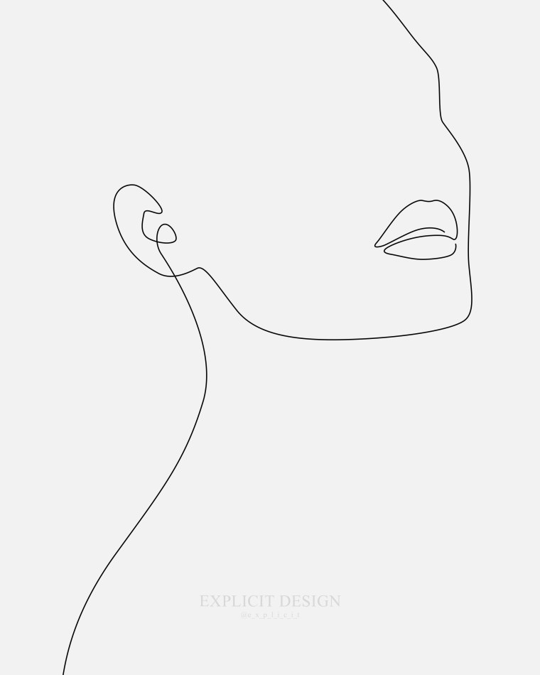 Лицо девушки Минимализм