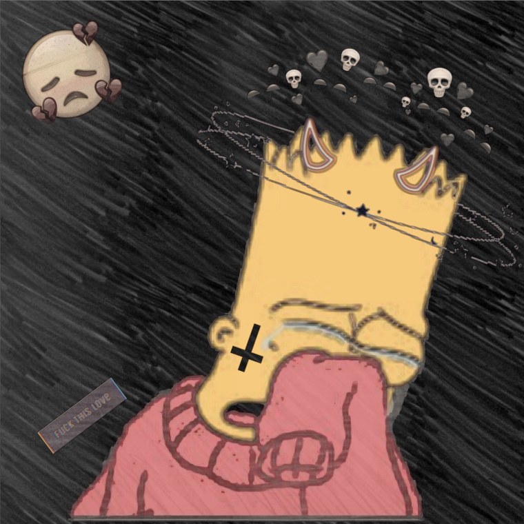 Барт симпсон с разбитым сердцем