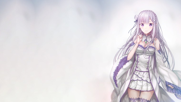 Аниме тян на белом фоне