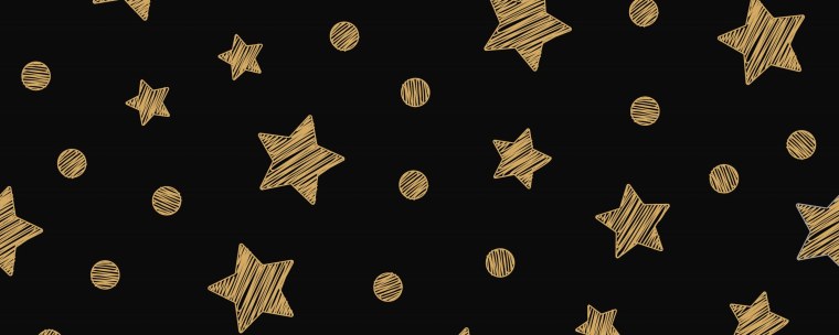 Черный фон с золотыми звездами