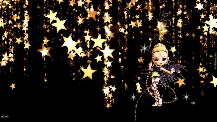 Черный фон с золотыми звездами