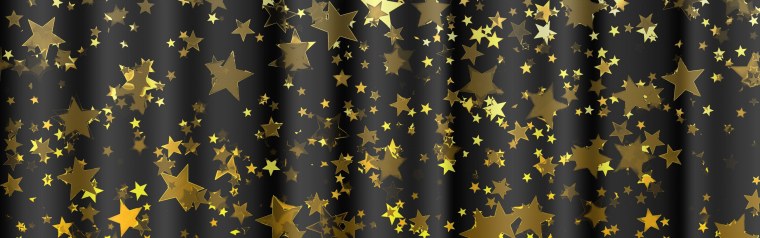 Баннер с золотыми звездами