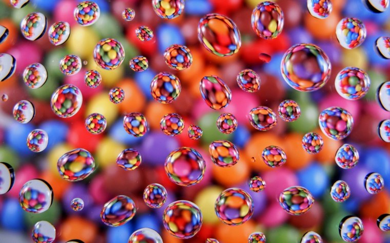Разноцветные мыльные пузыри