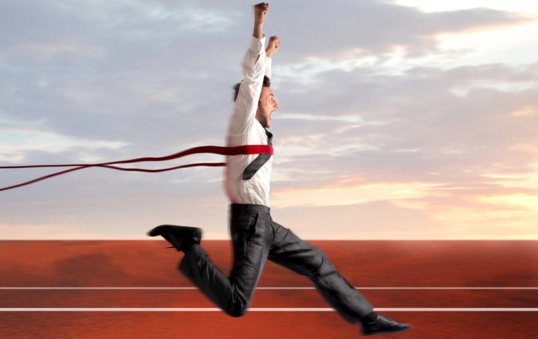 Человек на финише