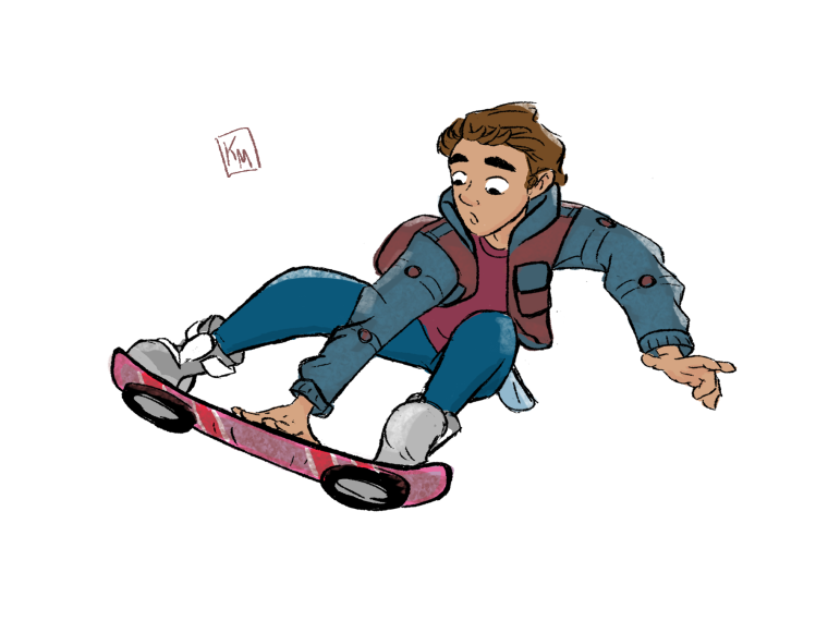 Марти Макфлай на скейте