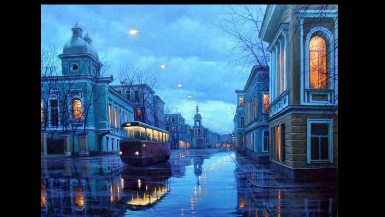 Художник Евгений Лушпин трамвай