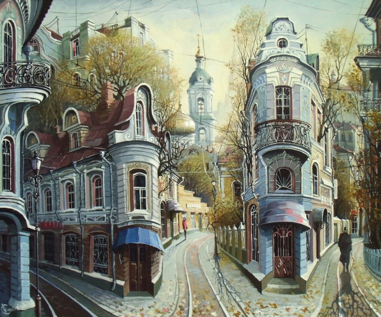Картины Александра Стародубова Старая Москва
