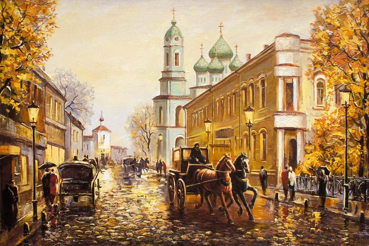 Алмазная мозаика городской пейзаж