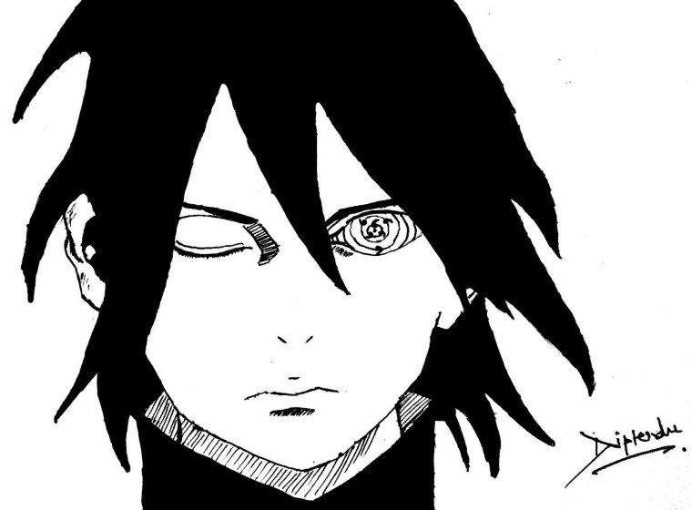 Арт Саске и Наруто Кишимото