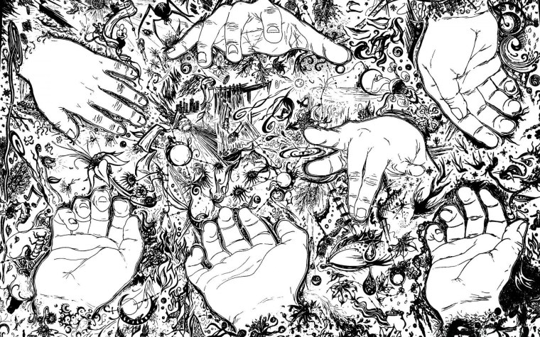 Чёрно-белые обои