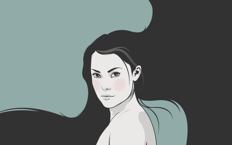 Иллюстрация девушка Минимализм