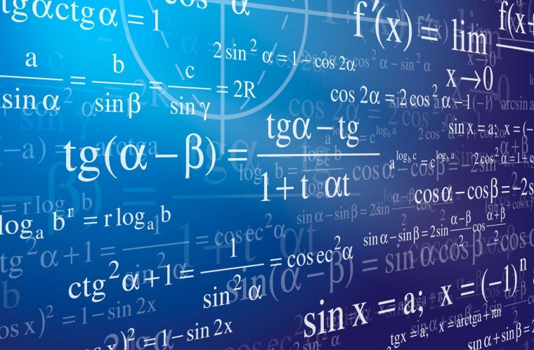 Математические формулы на черном фоне