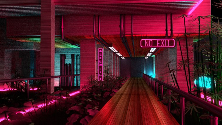 Неоновое помещение