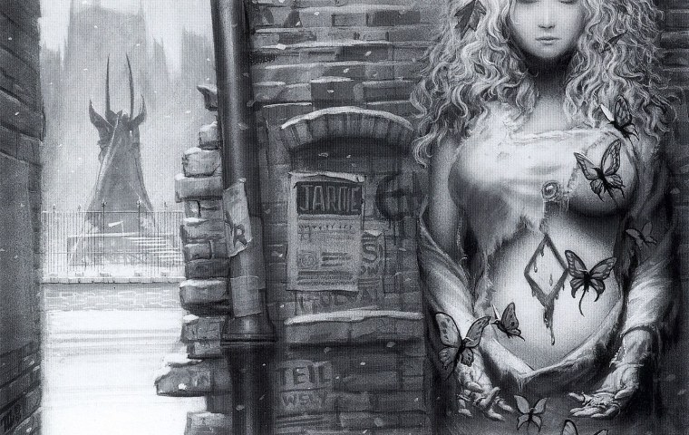 Фэнтези черно белые