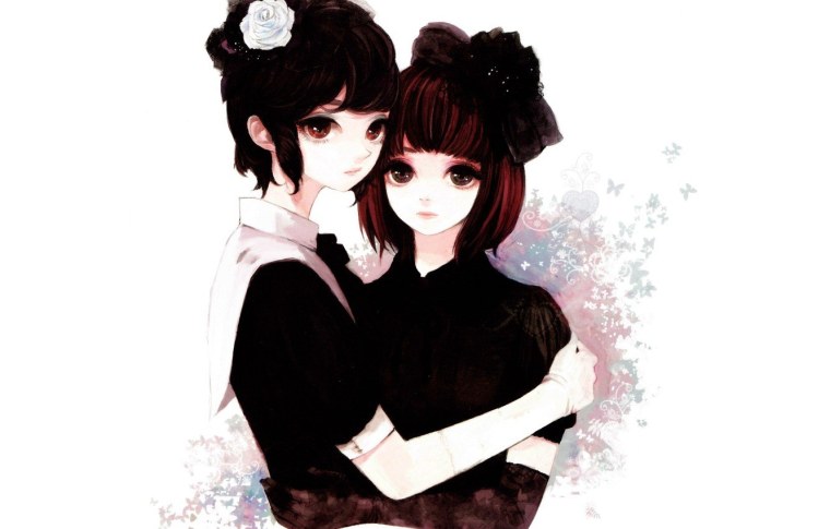 Две девушки арт