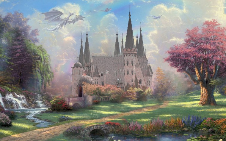 Замок в зелени