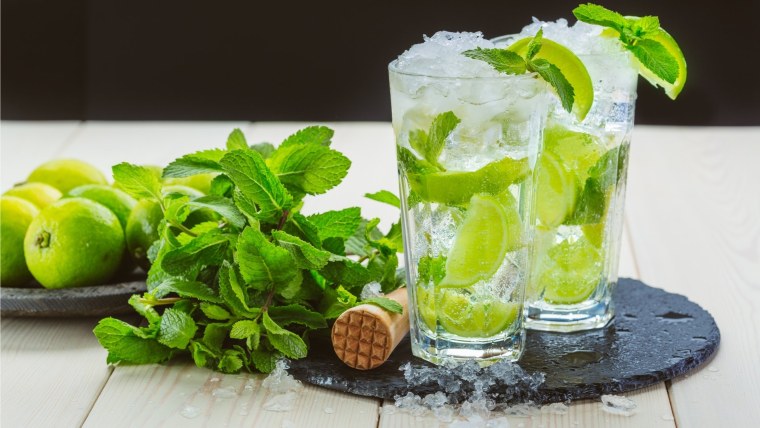 Домашний лимонад лайм и мята