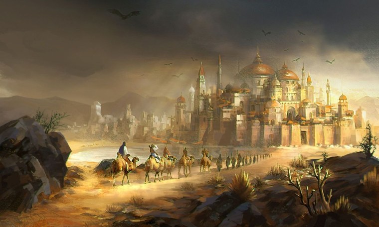 Фэнтези дворец в пустыне