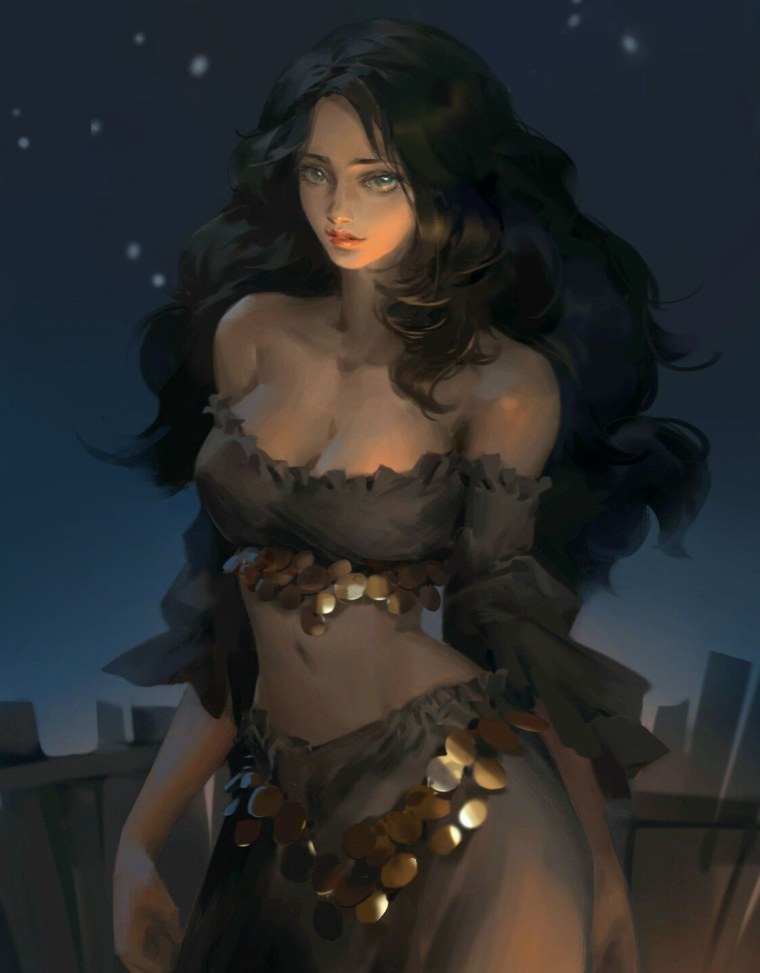 Темнокожая девушка фэнтези