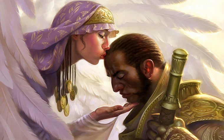 Мужчина и женщина воины арт