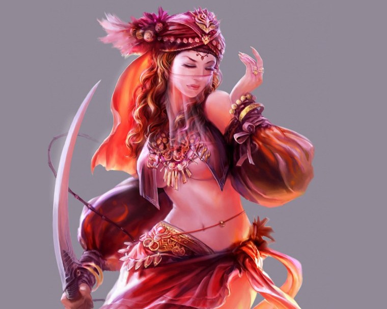 Восточная девушка арт