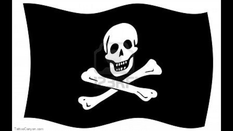 Флаг пирата черная борода