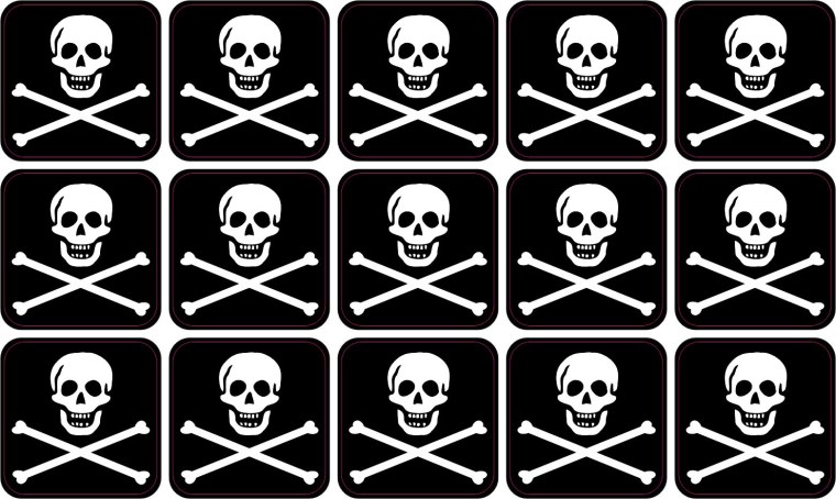 Пиратские флажки для канапе