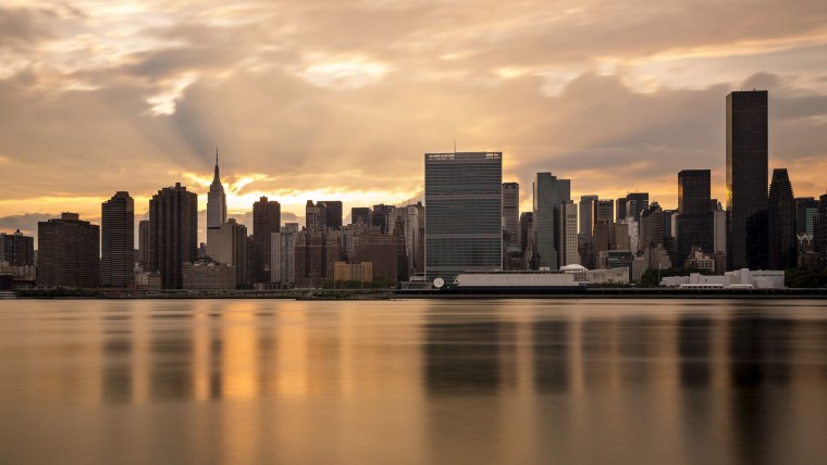 Пейзаж Нью-Йорка Манхеттен